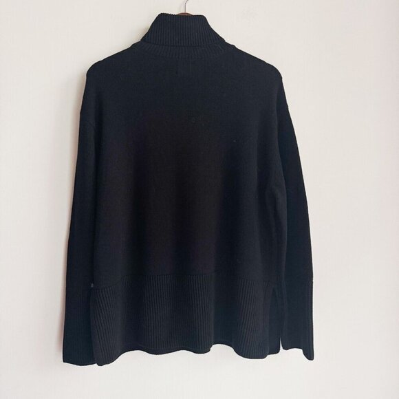 GAP Black Turtleneck 100% Cotton Minimalist L - Picture 6 of 8